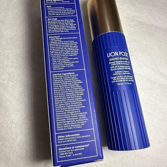Lion Pose Ghost-Buster 100% Mineral Sunscreen SPF 42 with Super Zinc for No Whit - Picture 6 of 6